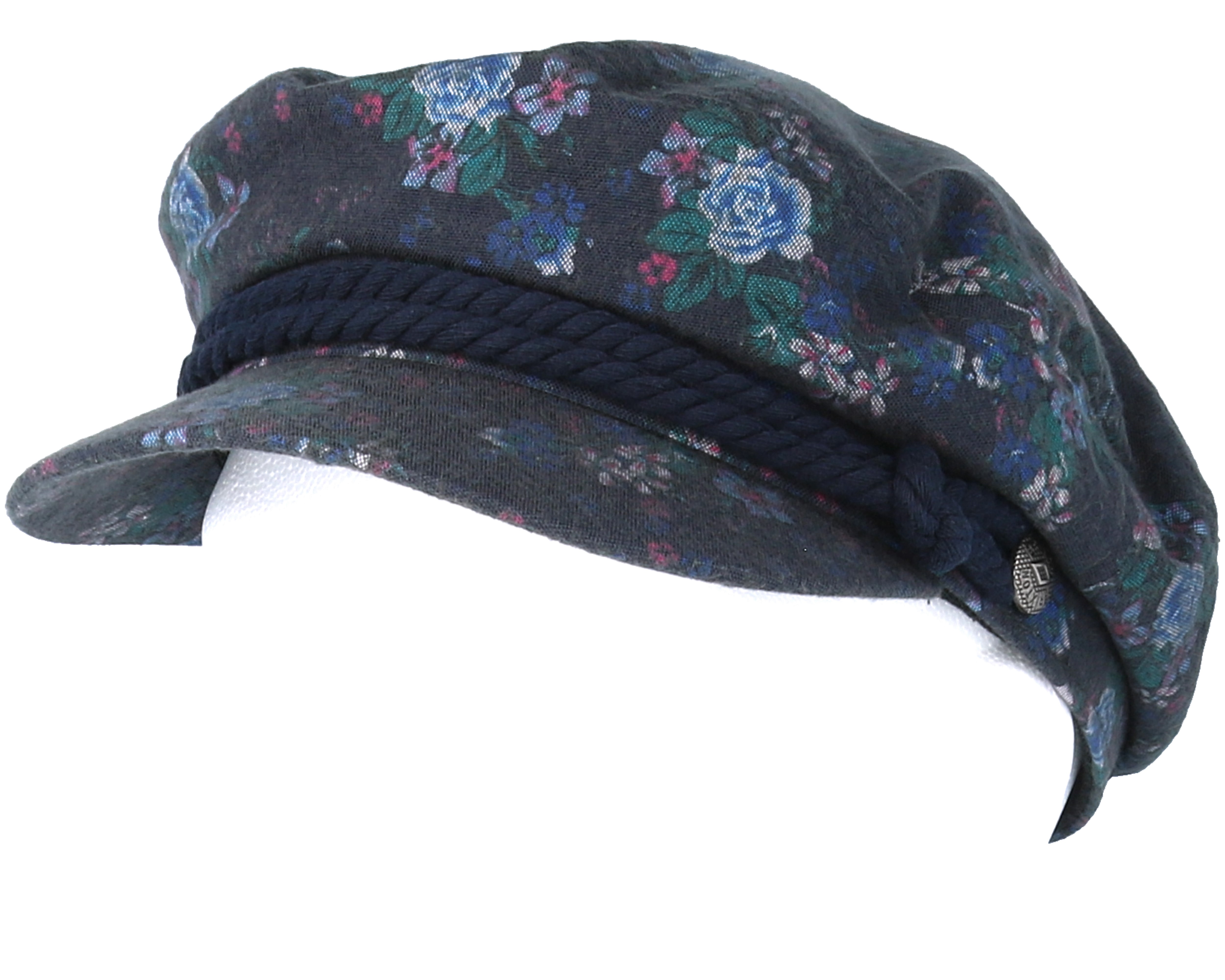 fiddler navy floral flat cap brixton keps hatstore se fiddler navy floral flat cap brixton keps hatstore se